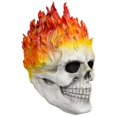 thumbnail image 1 of Halloween Ghost Rider Red And Blue Flame Skull Mask Horror Ghost Full Face Latex Cosplay Costume Props, 1 of 5