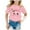 Pink, variant on Vqpzlfhb Girls Tops Tunic Tee Tops Casual Short-Sleeve Fun Print Solid Color Cute Cat Summer