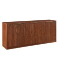 thumbnail image 3 of 67" Fluted Buffet Cabinet Sideboard with Storage, 6-Door Curved Contour Design Storage Cabinet, Wood Mid Century Modern Sideboard for Kitchen and Living Room, Walnut, 3 of 9