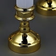 thumbnail image 5 of BalsaCircle 6 White 10" LED Taper Candles Lights Gold Candle Holders Wedding Party Centerpieces Decorations, 5 of 7