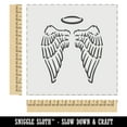 thumbnail image 2 of Folded Angel Wings with Halo Feathers DIY Cookie Wall Craft Stencil - 11.5 Inch, 2 of 5