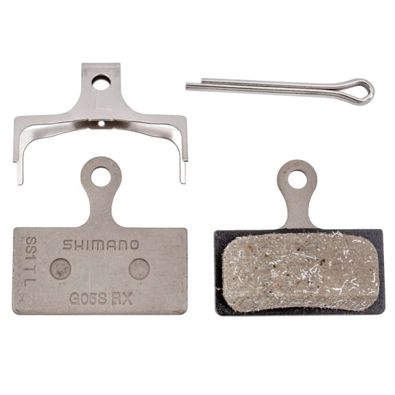 SHIMANO G05S Disc Brake Pad and Spring - Resin Compound, Stainless Steel Back Plate