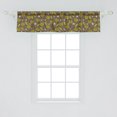 thumbnail image 2 of Ambesonne Dandelion Window Valance, Daisy Blossom Petals Buds, 54" X 12", Lime Green Umber Mustard, 2 of 3