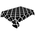 thumbnail image 4 of Table Cloth Waterproof Polyester Tablecloth Black Moroccan Pattern Table Clothes for Rectangle Tables, Indoor Outdoor Table Cover for Parties, Wedding, Dinner Table - 60x84 Inch, 4 of 6