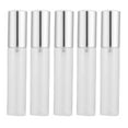 thumbnail image 2 of Botella de perfume vacía rellenable, 5 piezas de botella de perfume de vidrio transparente rellenable, atomizador de perfume vacío impulsado por el rendimiento, 2 of 14