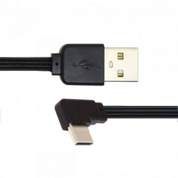 CY 13cm USB 2.0 Type-A Male to USB-C Type-C Left Right Angled 90 Degree Data Flat Slim FPC Cable for FPV Disk Phone