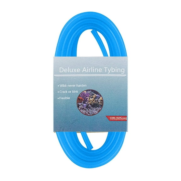 Blue Aquarium Air Hose 4*6mm - Reef-Safe PVC Oxygen Tubing for Saltwater Tank, Protein Skimmer, Air Pump (Coral Accent)