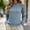 Blue, variant on Endives Women's Sweaters Round Neck Long Sleeve Knit Pullover Sweater with Button Shoulder Detail Casual Fall Top M