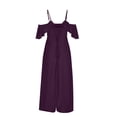 thumbnail image 3 of EGNMCR Robes d'Été pour Femmes Tendance 2024 Robe Décontractée pour Femme Ajustée Plissée Sans Manches à Col Asymétrique Colorée, 3 of 5