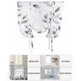 thumbnail image 6 of Gray Leaves Tie Up Curtains for Window, Thermal Insulated Balloon Shade Adjustable Rod Pocket Curtains Valance Panels for Kitchen Bathroom Cafe 46 x 63 Spring Rustic Branches Botanical, 6 of 6