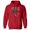 Red, variant on Doue Soccer Signed Graphic - Paris Fan Design Unisex Hooded Sweatshirt (Navy, Small)