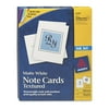 Avery Textured Note Cards Inkjet 4 1/4 x 5 1/2 Uncoated White 50/Bx w/Envelopes