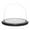 Black Wood Base, variant on Plymor 8" x 6.5" Glass Display Dome Cloche (no Base)