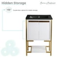 thumbnail image 3 of Marseille 24 in. White Bathroom Vanity With Black Ceramic Sink Top, 3 of 12