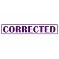 thumbnail image 1 of Printtoo Corrected Self Inking Rubber Stamp Pre-Inked Office Stamp- Home Office Business Stationery, Purple- 42 x 9 mm, 1 of 7