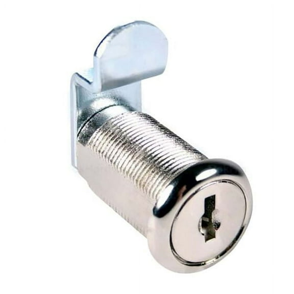 Compx National 6-Pack Cam Lock with 1-3/16" Cylinder, #C415A Keyed Alike in Bright Nickel Finish