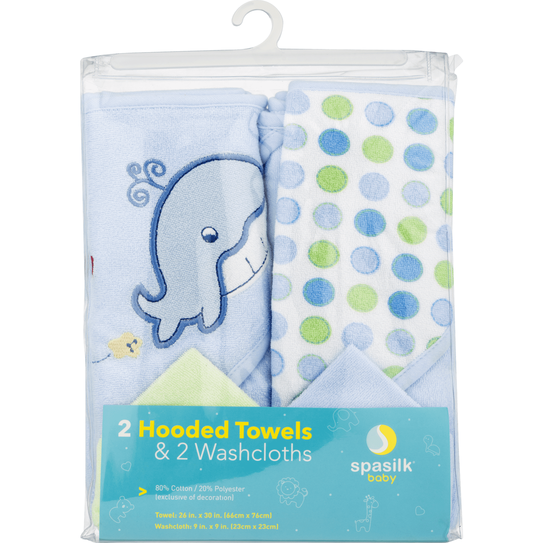 Spasilk 2 Hooded Towels 2 Washcloths Set Pink Butterfly Walmart Com Walmart Com