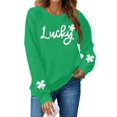 thumbnail image 2 of Sudadera FAYALEQ para mujer con lentejuelas para el Día de San Patricio, Lucky Green, 2 of 7