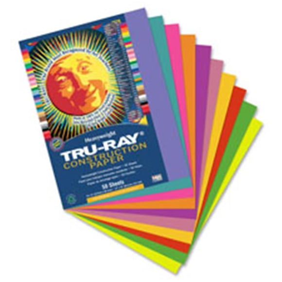 Pacon PAC103095 Construction Paper-76 lb.-18 in. x 24 in.-50-PK-Assorted