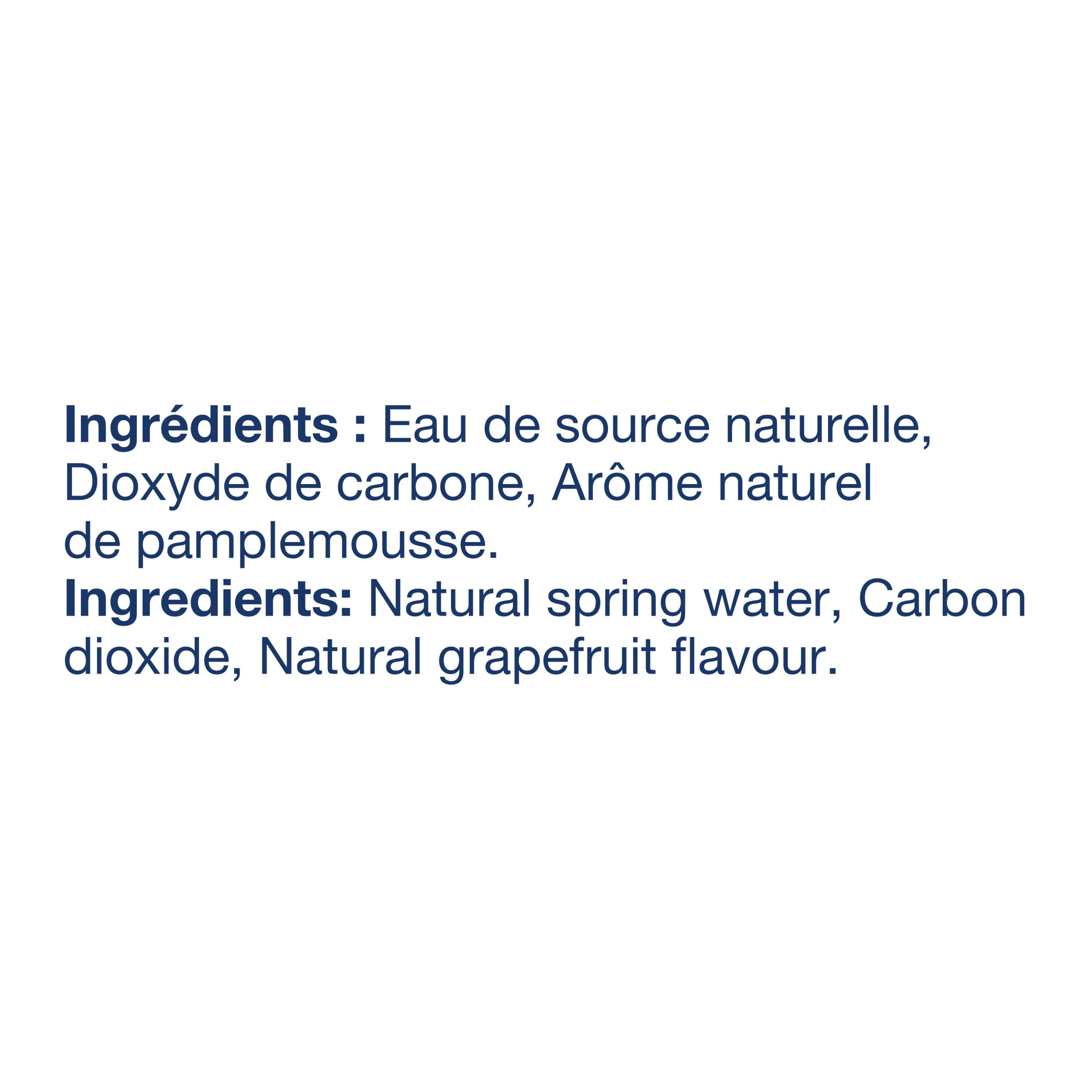 Montellier Eau de source naturelle au pamplemousse 10 x 355 mL, Canettes 10 x 355 mL