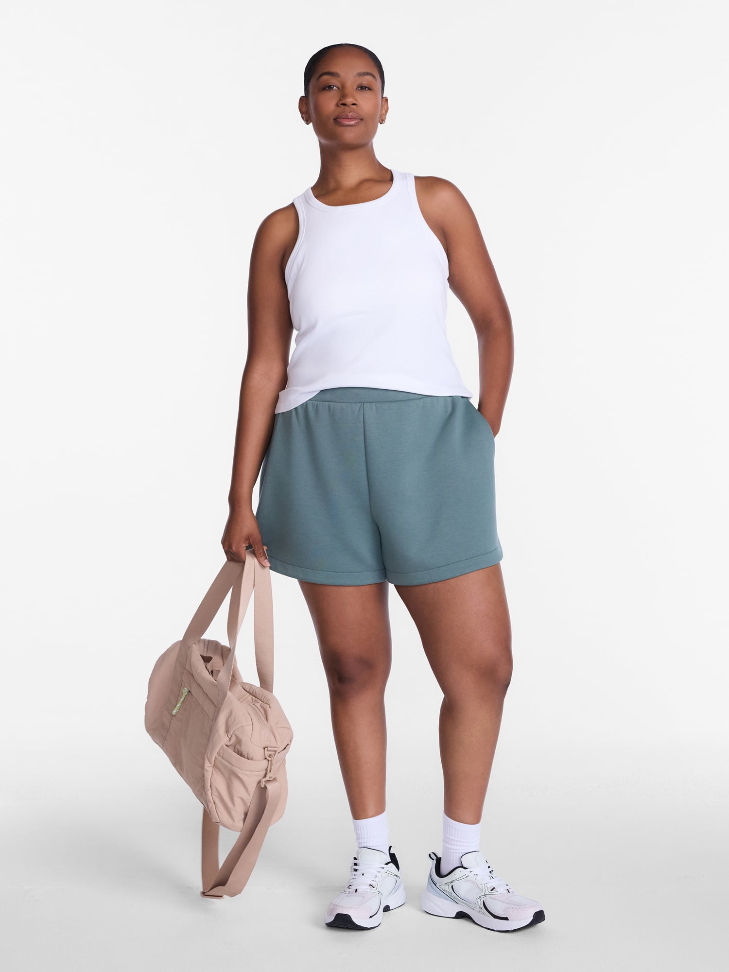 Avia Women's ScubaKnit Shorts, 5" Inseam, Sizes XS-4X