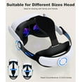 thumbnail image 3 of QQV Head Strap for Meta Quest 3/3S/Quest 2,VR Accessories Strap with Double Knobs Adjustable Elite Strap, 3 of 7