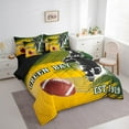 thumbnail image 3 of Feelyou American Football Bedding Comforter Set 7 Pieces for Boys, Rugby Sport Queen Bedding Sets, Orange Green Queen Sheet Sets, Green Bay Print Bedroom Decor, 3 of 8