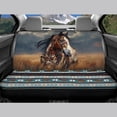 thumbnail image 2 of ZEN Western Horse Truck Bench Seat Cover Native Universal Fit Split Car Seat Cover for Bench Seat Tribal Car Rear Seat Protectors for SUV Truck, 2 of 13