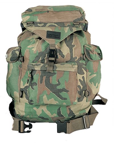 Rothco Canvas Outdoorsman Rucksack – 48x33x20 Cm, Baumwolle, Mit Vielen Taschen & Gepolsterten Trägern