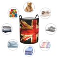 thumbnail image 2 of DouZhe Waterproof Collapsible Large Laundry Baskets, Banner England Flag Prints Circular Hamper with Handles, 2 of 7