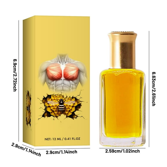 Aceite esencial Aceite de masaje de pecho masculino Aceite de masaje de pecho masculino 12 ml de agua de masaje