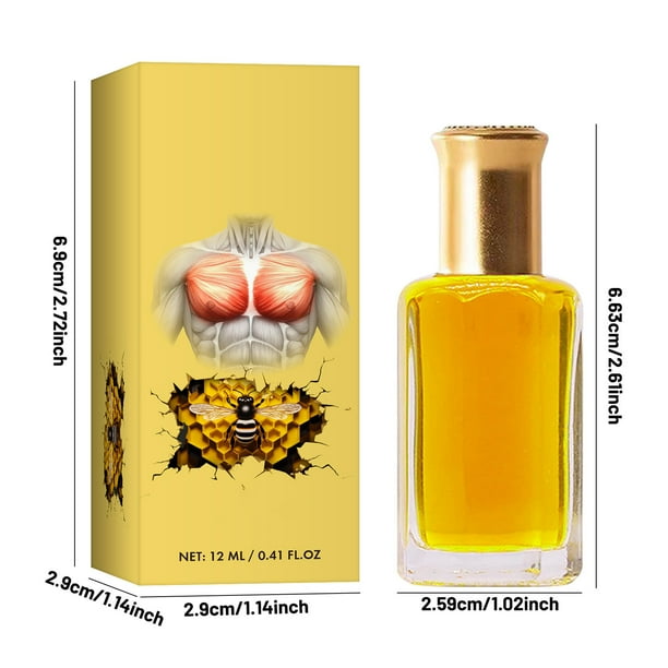 Aceite esencial Aceite de masaje de pecho masculino Aceite de masaje de pecho masculino 12 ml de agua de masaje