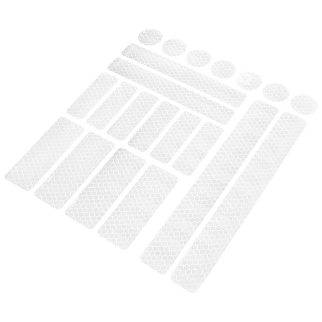 Unique Bargains 21 Pcs Autocollants Rouges Réfléchissants Ruban d'Avertissement de Sécurité pour Voiture Camions Bicyclettes Motos