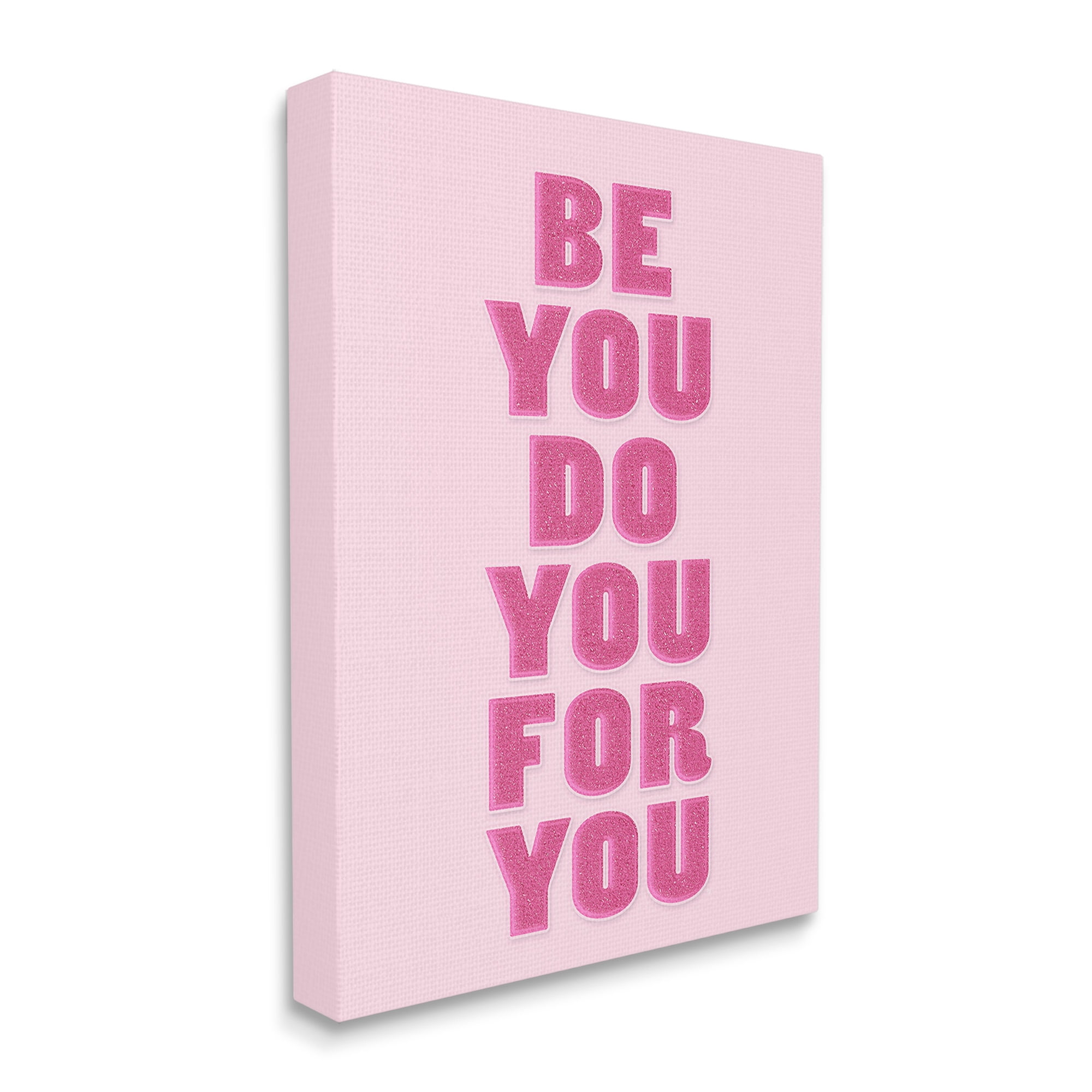 Stupell Industries Be You Bold Pink Inspirational Painting Gallery Wrapped Canvas Art Print Wall Art, 30 x 40