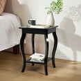 thumbnail image 4 of Gymax Set of 2 Accent Side Table Sofa End Table Nightstand Coffee Table w/ Shelf Black, 4 of 10