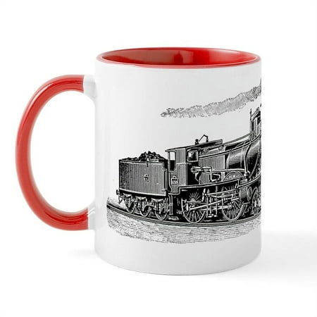 

CafePress - VINTAGE TRAINS Mug - 11 oz Ceramic Mug - Novelty Coffee Tea Cup