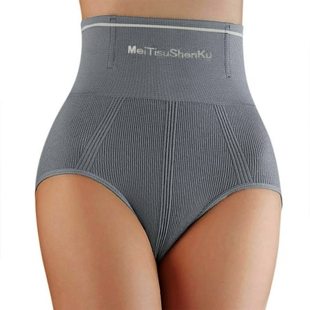 Gvdentm Tummy Control Shapewear Panties for Women-High Waisted Body Shaper Underwear Seamless Shapewear Panty Girdle(Blue M)