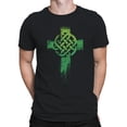 thumbnail image 2 of St. Patrick's Day Celtic Knot Cross Art Men's T-shirt, 2 of 3