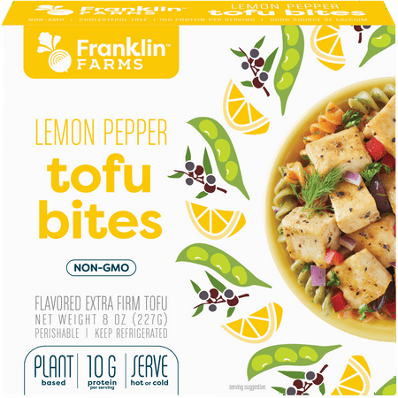 Nature Soy Refrigerated Lemon Pepper Tofu Bites 8 oz