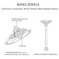 thumbnail image 5 of Rosec Jewels Certified Lab Grown Diamond 3 Stone Engagement Ring - 1 Carat Marquise Diamond Ring - EF-VS Grade - with Jewelry Box, 10K White Gold, US 4.50, 5 of 8
