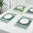 thumbnail image 7 of REGALWOVEN Placemats Set of 6 Easy Clean Placemats for Kitchen Dining Table Decor Washable Heat Resistant Table Placemats Wipeable Table Mat Green 18*12in, 7 of 7