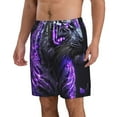 thumbnail image 2 of Balery Purple Plant White Tiger Traje de Baño Estilo Hawaiano para Hombre, Shorts de Secado Rápido con Bolsillos-X-Large, 2 of 6