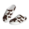 thumbnail image 2 of Goofa Brown Cow Print Womens Mens Cotton Lightweight House Slippers , Washable Home Slippers,Indoor Comfy Bedroom Cozy Slippers-42/43, 2 of 7