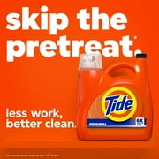 Tide Laundry Detergent Liquid with 6X Boosted Cleaning Power, Original Scent, 125 fl oz, 100 Loads