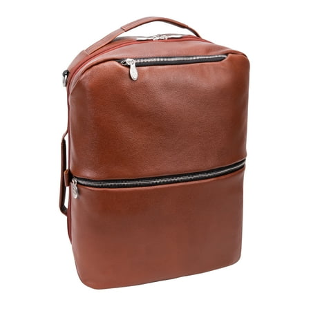 UPC: 0642154188748 | McKlein U Series  EAST SIDE   Pebble Grain Calfskin Leather 17  Leather  2-in-1  Laptop & Tablet  Convertible Travel Backpack & Cross-Body  Brown (18874)
