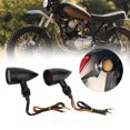 thumbnail image 2 of Fugacal 12V Motorbike Signal Indicator,2Pcs Motorcycle Turn Signal Lamp Brake Light Vintage Grille Modification Accessory, 2 of 8