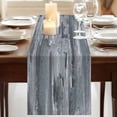 thumbnail image 3 of Table Runners 90 Inches Long Dress Scarves, Grey Abstract Farmhouse Coffee/Dining/Kitchen Table Runner for Living Room, Vintage Geometric Gradient Oil Painting Modern 13x90 Inch, 3 of 9