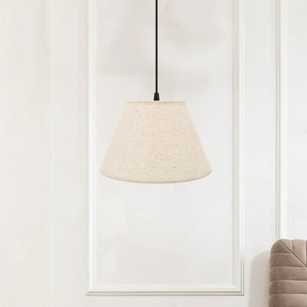 RENACLIPY Rustic Pendant Light Shade Vintage Chandelier Shade for Cozy Bedroom Burlap Design for Even Light Distribution