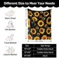 thumbnail image 4 of Sunflower Gifts Blanket, Christmas Gift Sunflower Printed Throw Blanket for Couch Bed, Ligthweight Soft Cozy Blanket for Women Birthday, Bedroom Living Room Decor All Season Black Yellow(40"x50"), 4 of 7