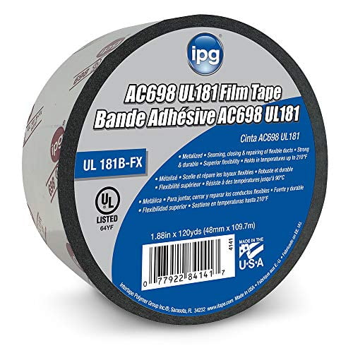 IPG AC698 UL181 Ruban Métallisé pour Aspirateur, 1.88 Pouces x 120 yd, (Rouleau Unique)